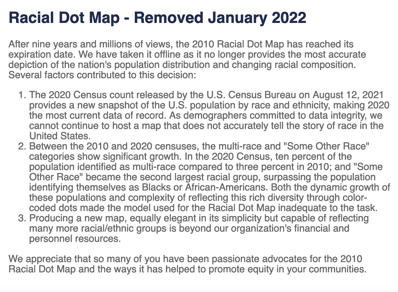 Future Land Use Map, meet the Racial Dot Map...it needs your help.
