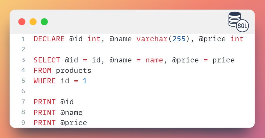 SQL: Transact-SQL Variables - by Kaya Ozkur