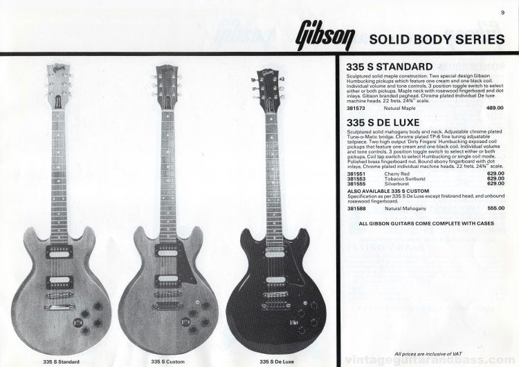 Solid body 335 on sale