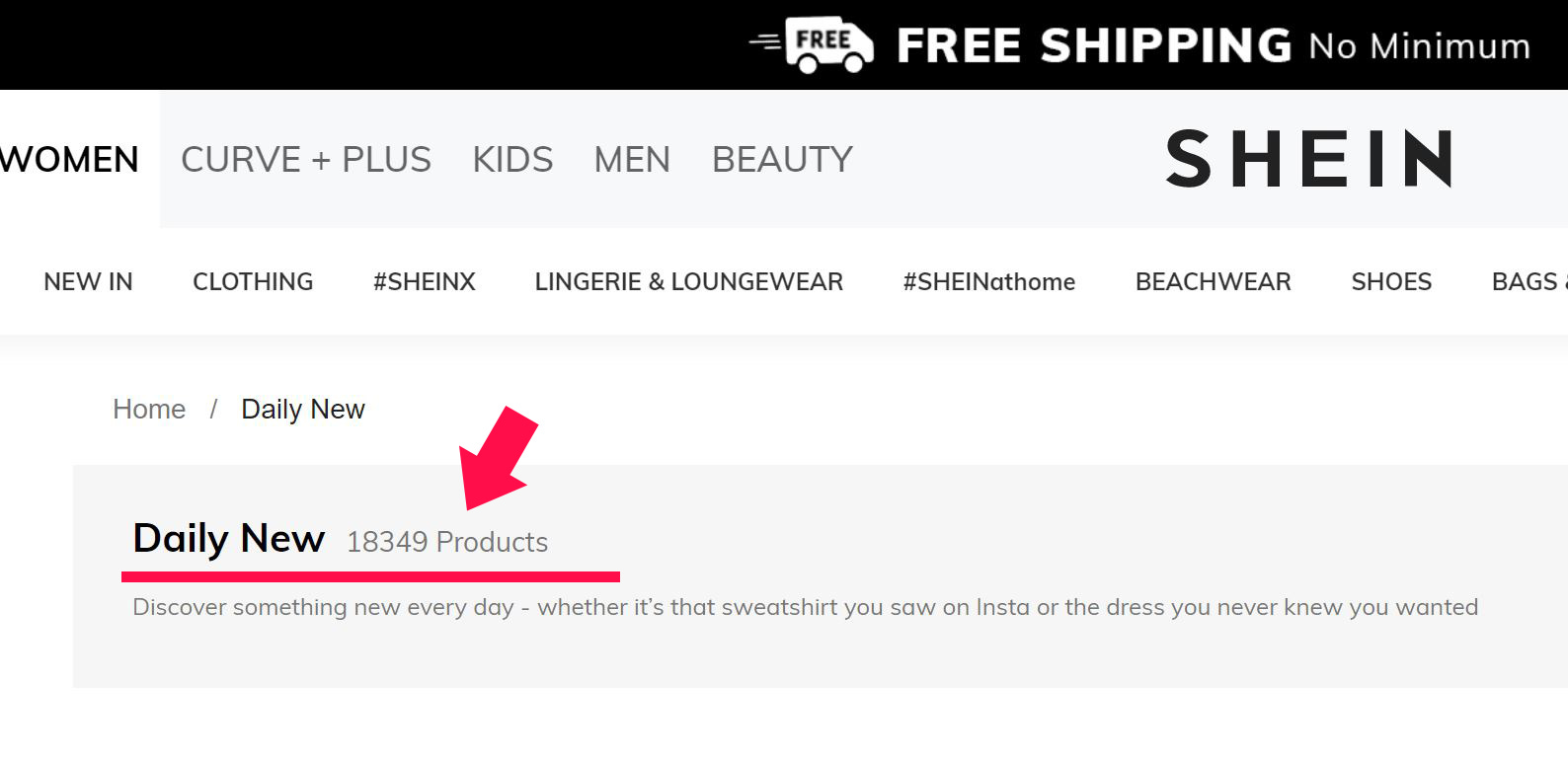 Shein no outlet