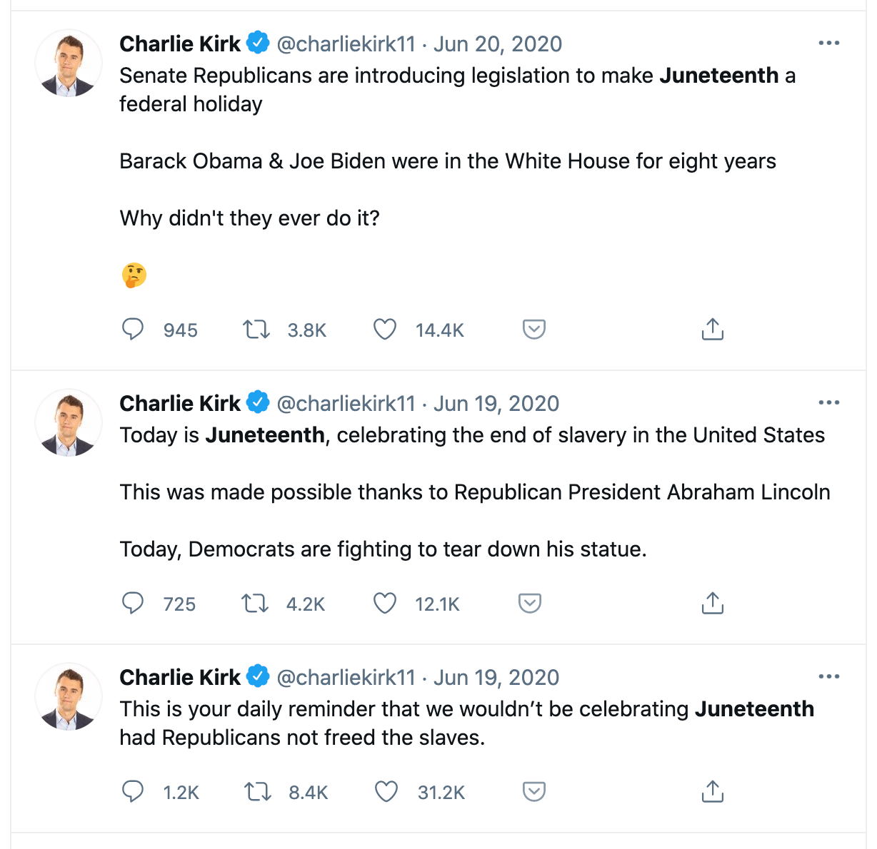 Is Charlie Kirk's face normal, shrunken, or enlarged?