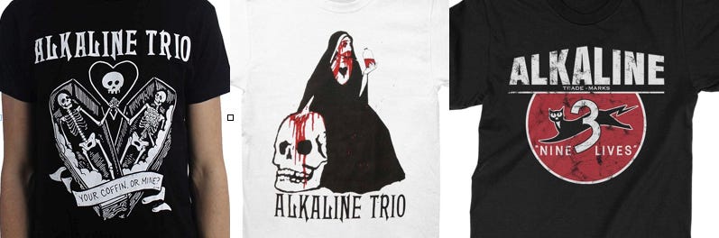Alkaline trio top merch