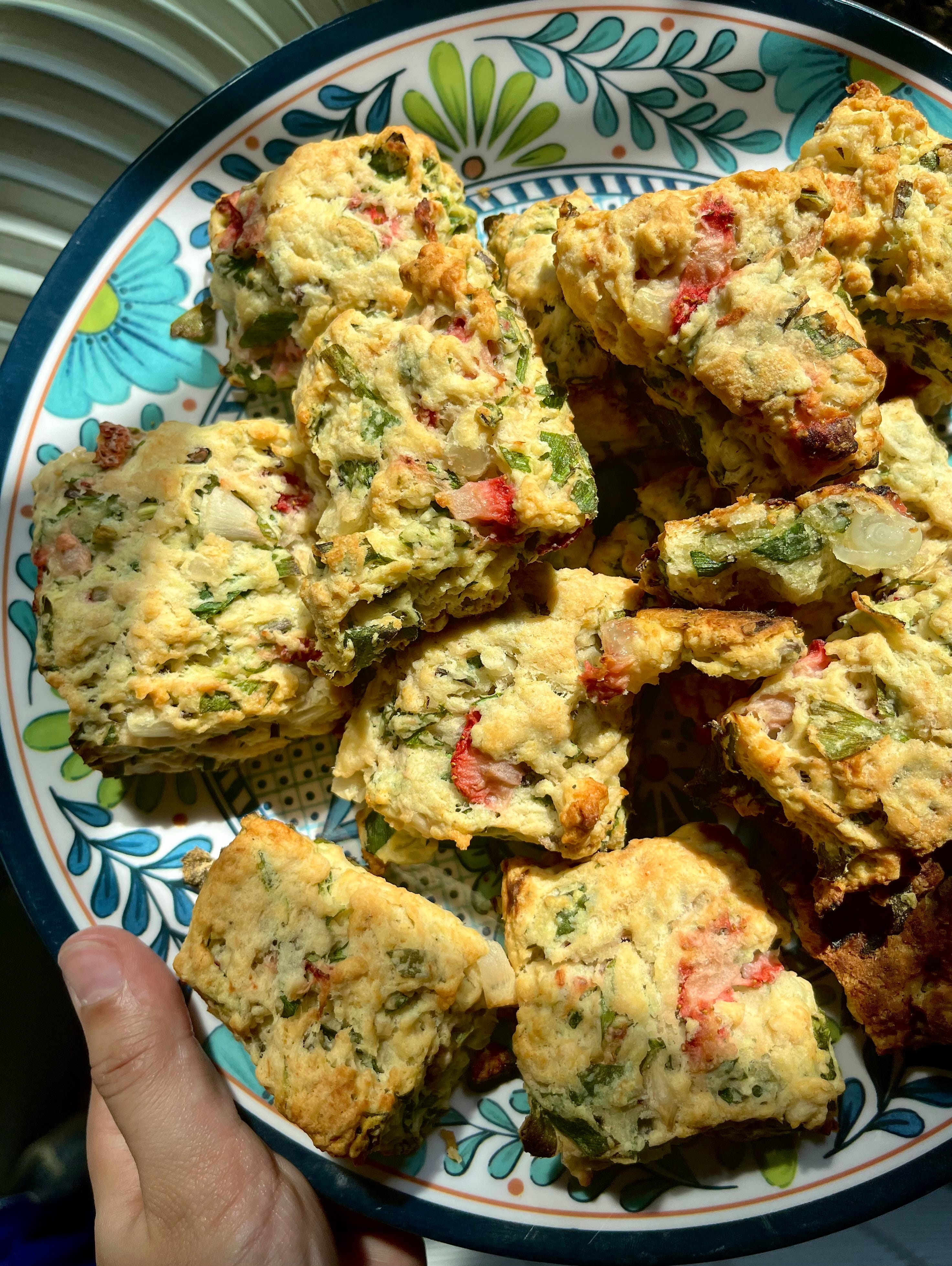 Ramp and Strawberry Biscuits by Anjali Sundaram