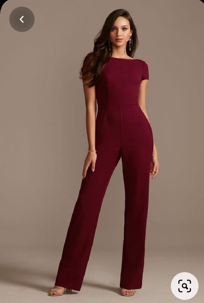 Burgundy jumpsuits for discount weddings