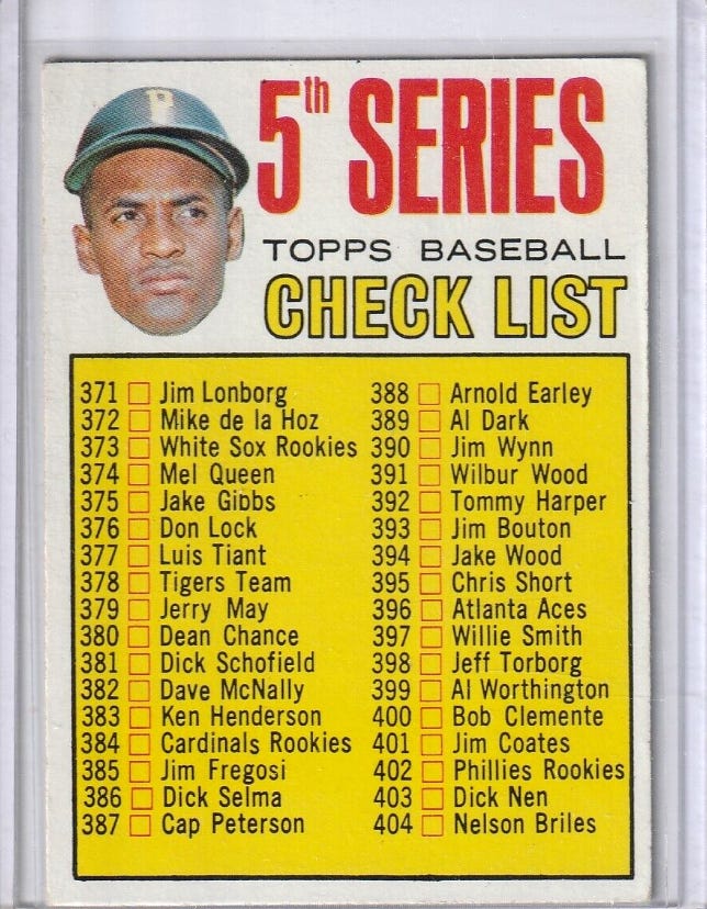 The Baseball Card Checklist Issue - by Russell Smith
