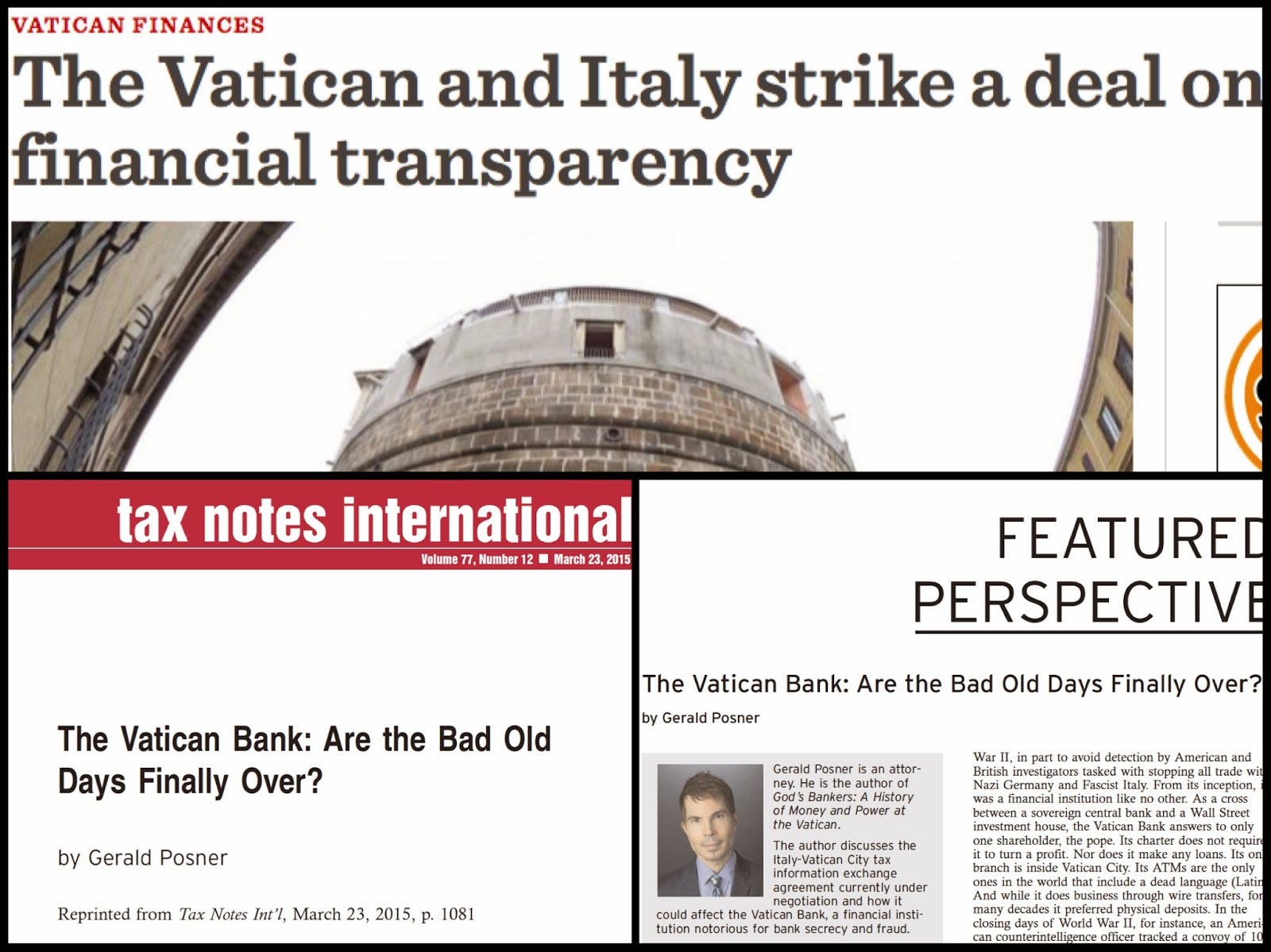 The serendipity of my editorial on why Italy and the Vatican must sign