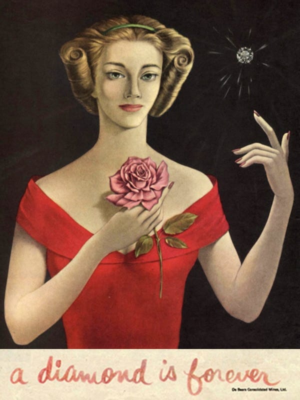 De beers diamond hotsell is forever campaign