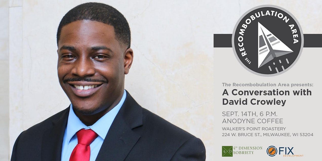 REMINDER We're hosting Milwaukee County Executive David Crowley for a