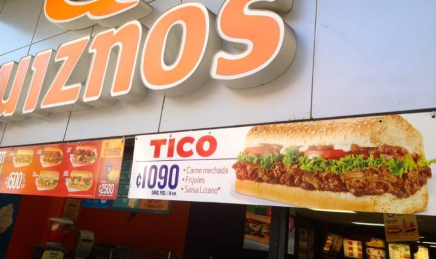 The Costa Rican flavors at U.S. fastfood restaurants