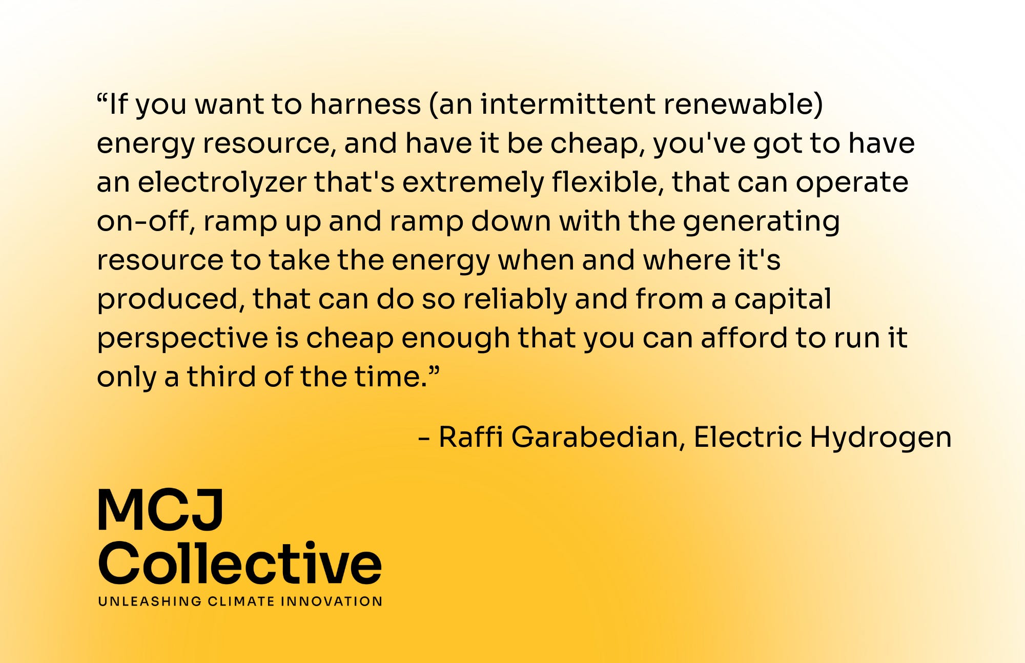 Startup Series Fossil Free Hydrogen at Fossil Parity with Electric