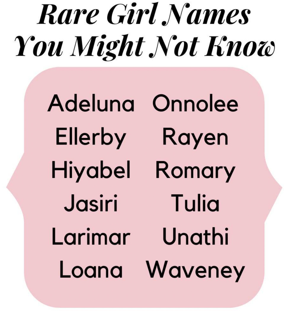Girl names unique store