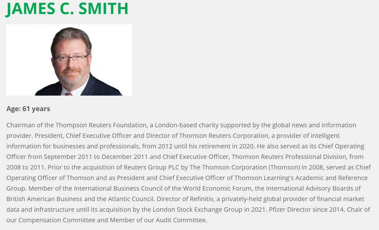 James C. Smith: Pfizer's Minister of Propaganda - by PC