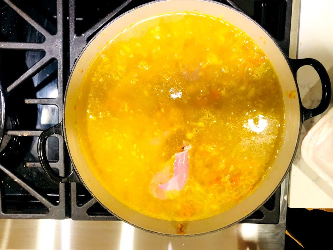 Chicken fennel orzo soup by Ellisa Klimos