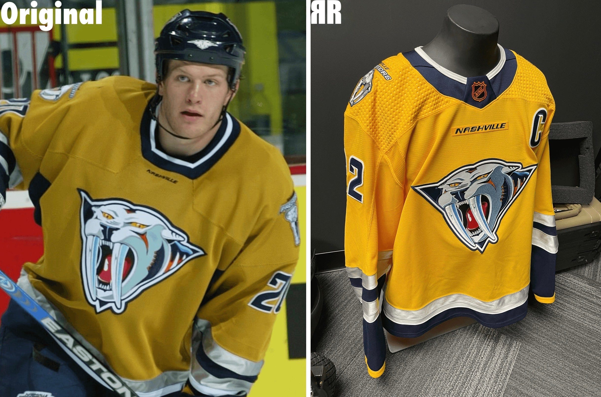 Predators mustard jersey deals