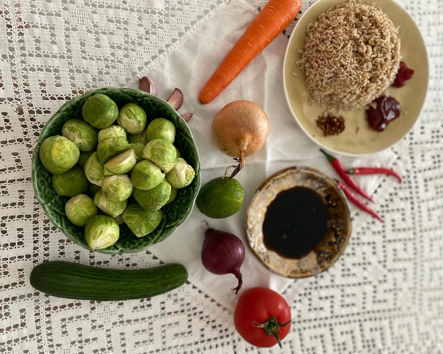 Nasi Goreng with Brussels Sprouts by Sadie