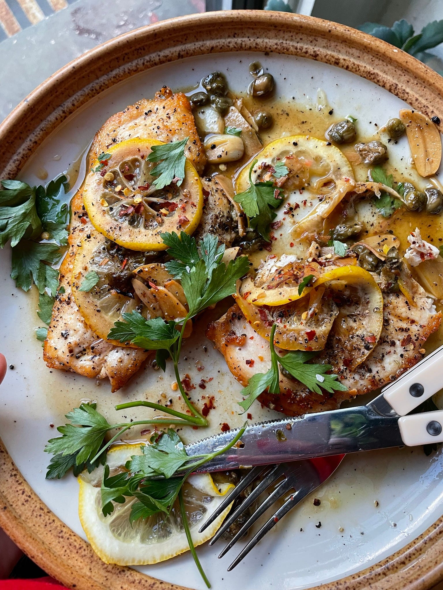 spicy chicken piccata by Alison Roman a newsletter