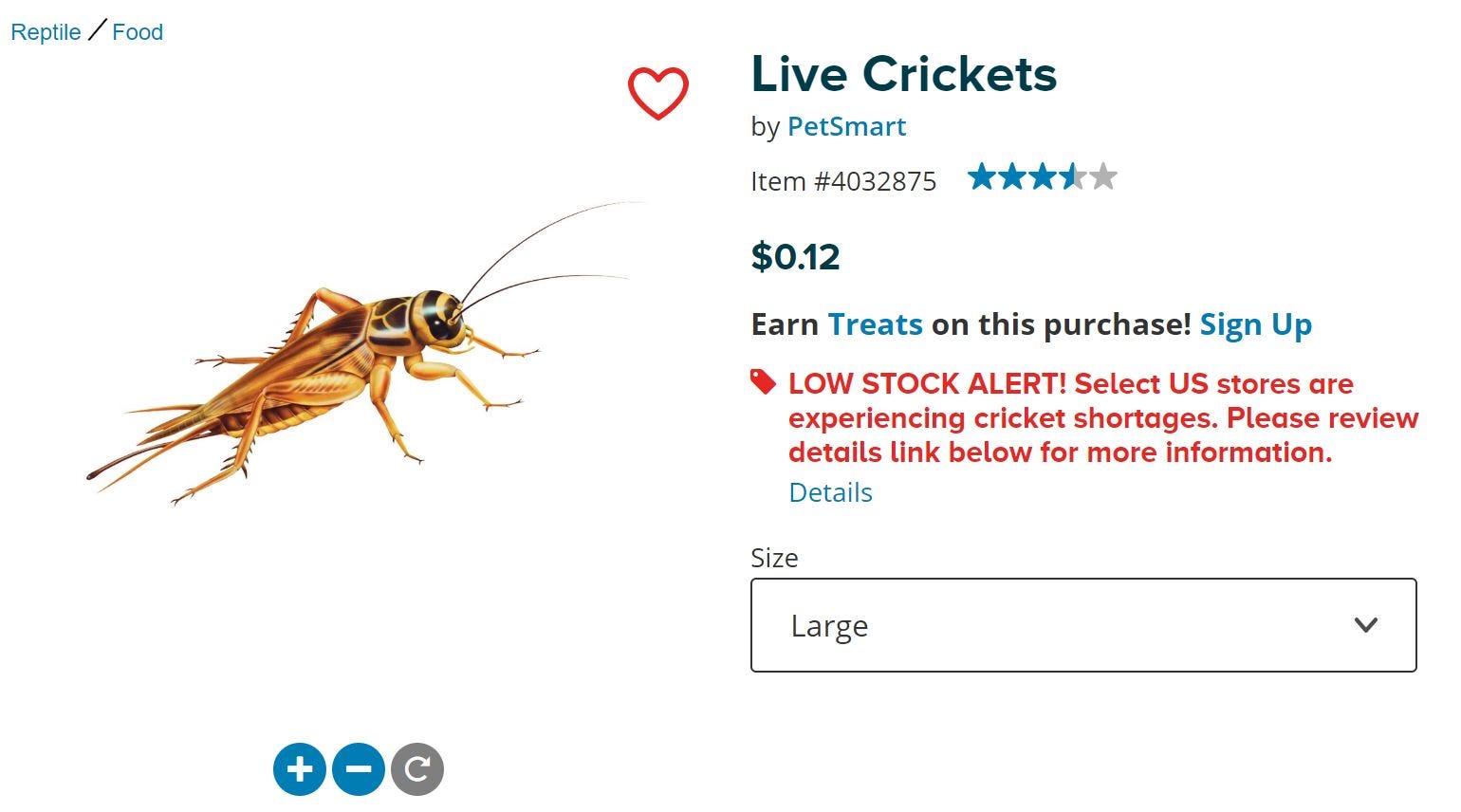 The latest shortage is live crickets by Cristina Bolling