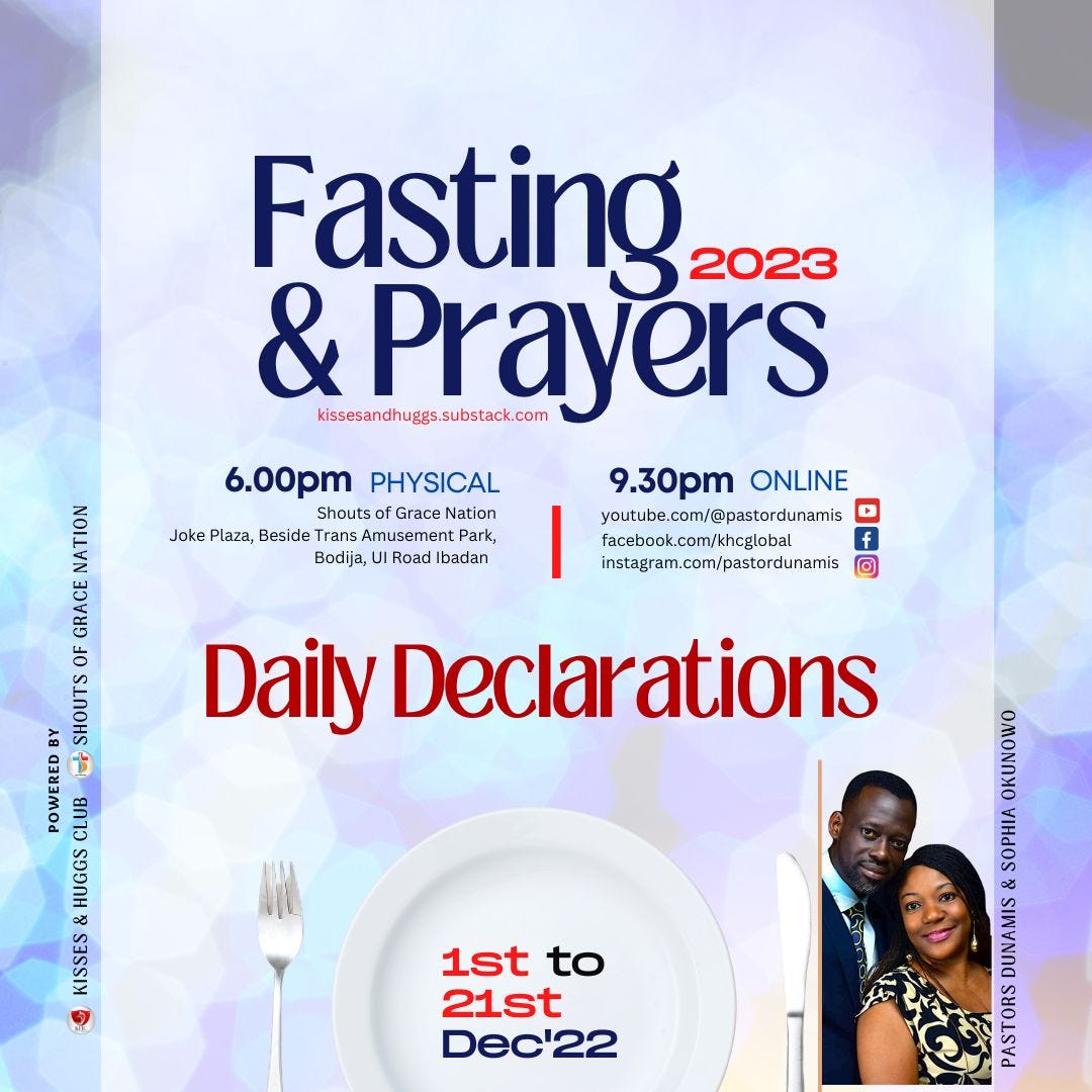 Declarations Fasting and Prayers For 2023