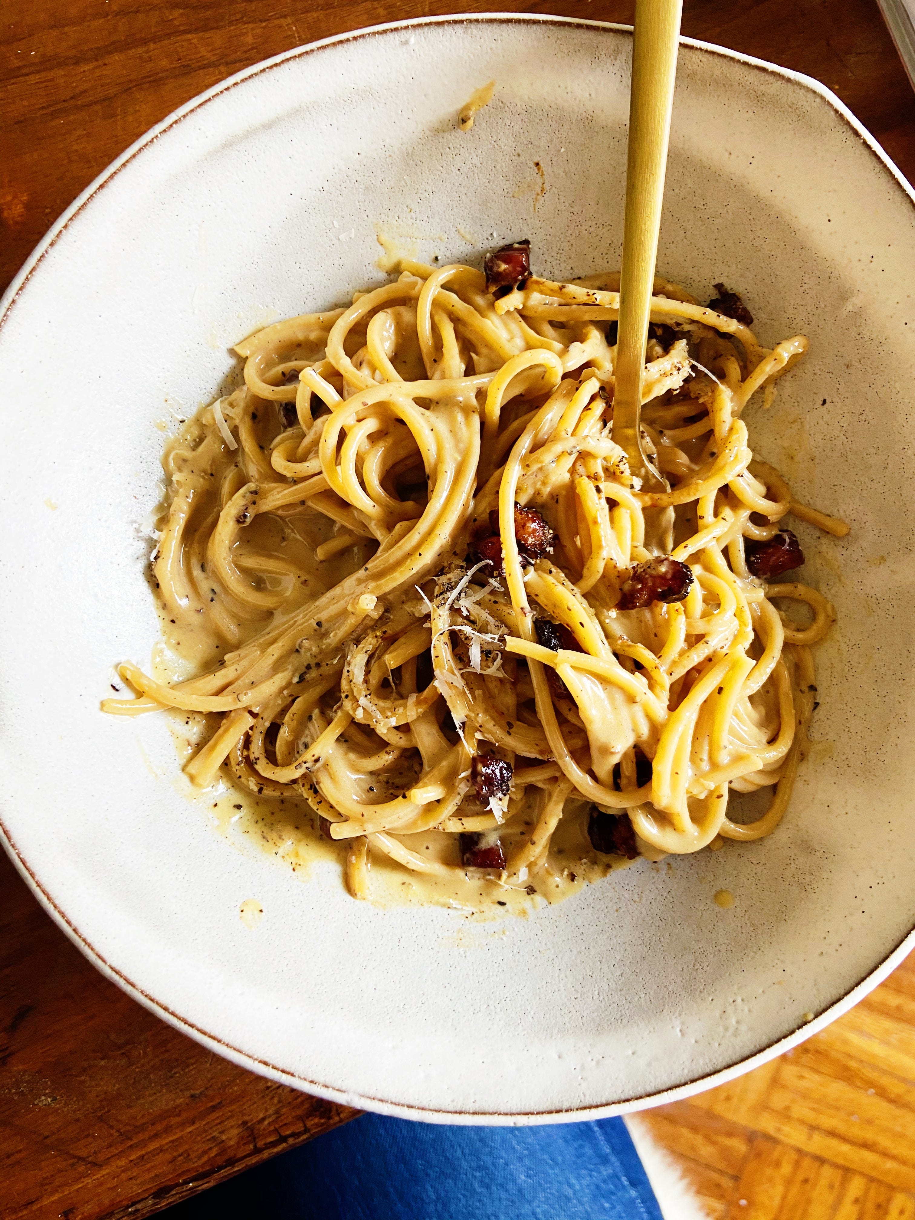 spaghetti carbonara by Alison Roman a newsletter