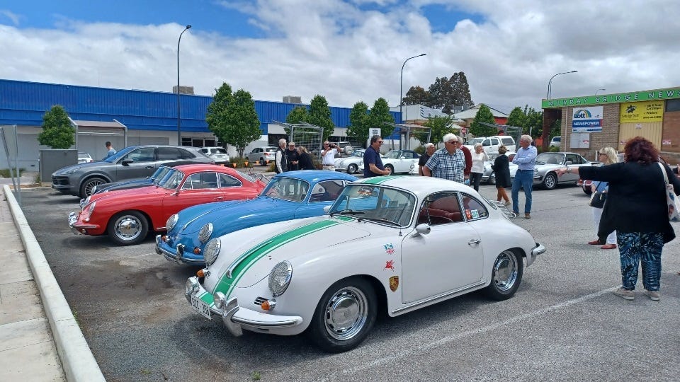 Porsches parade through the Murraylands by Contributed