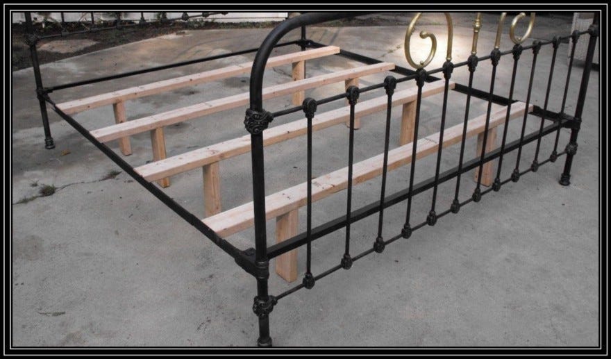 Old cast outlet iron beds