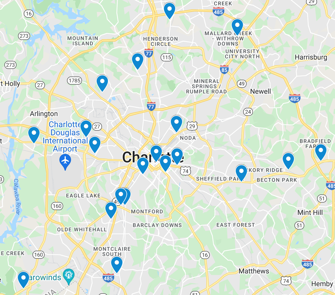 Charlotte rezoning petitions in April
