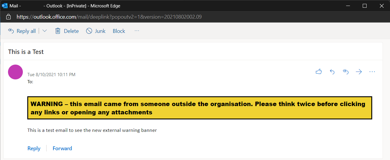 Accessible External Email Warnings - by Andrew Matthews