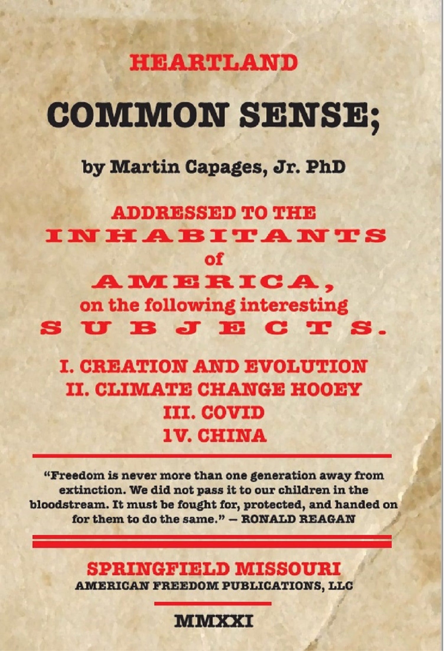 HEARTLAND COMMON SENSE by Martin Capages,Jr.