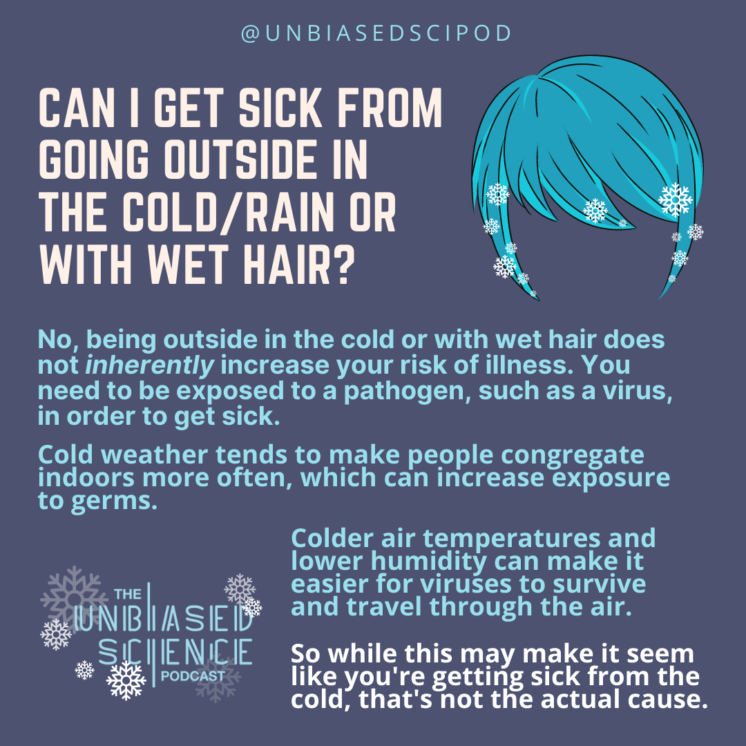 No Going Outside In The Cold With Wet Hair Doesn t Make You Sick