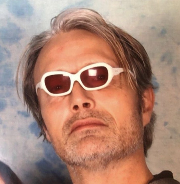 Mads mikkelsen shop pink hoodie