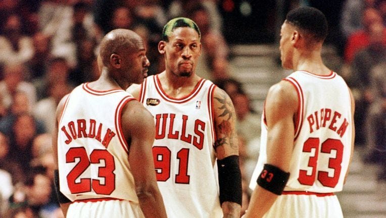 Dennis rodman and michael jordan on sale
