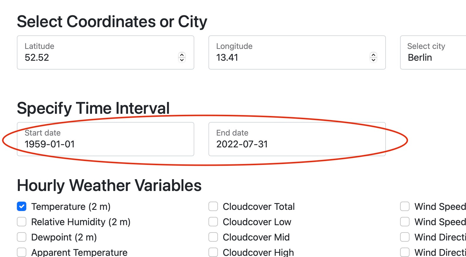 60 years of historical weather as free API and download