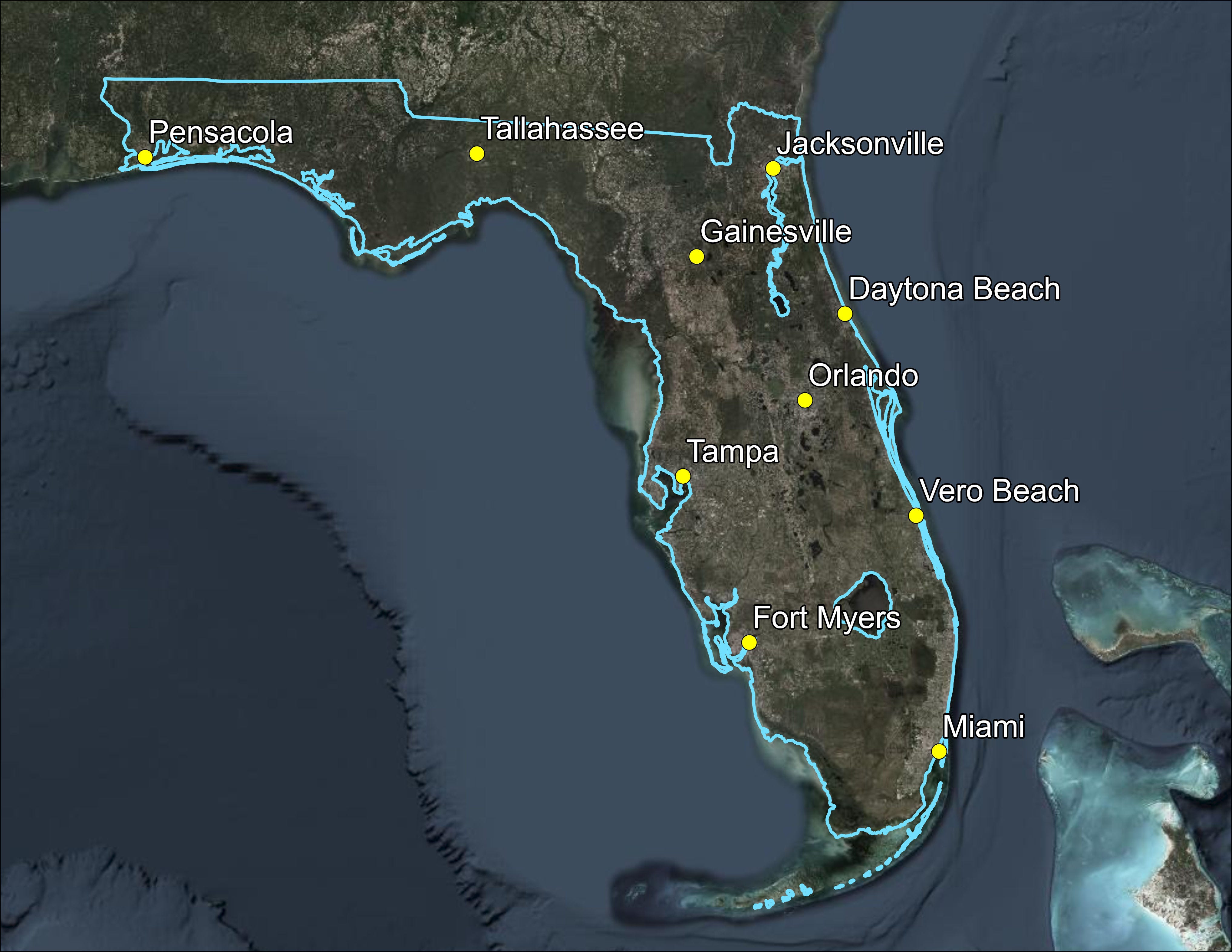 Which part of Florida has the best climate year round?