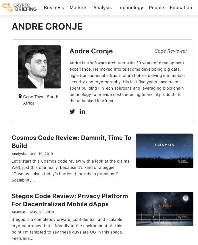 DeFi Builder Andre Cronje Isn't Going Anywhere (For Now): "Innovation ...