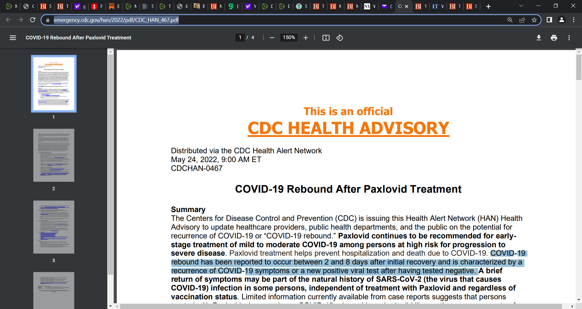 Cdc now admit officially problems with paxlovid covid 19 rebound has