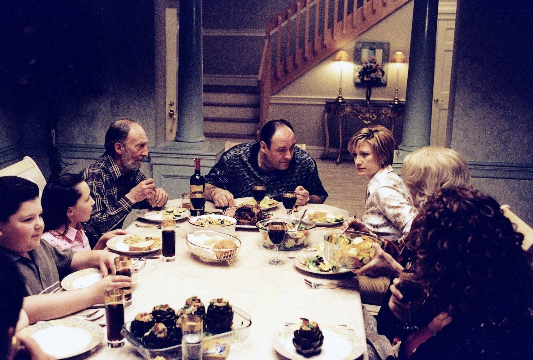 Does the pasta look weird on The Sopranos