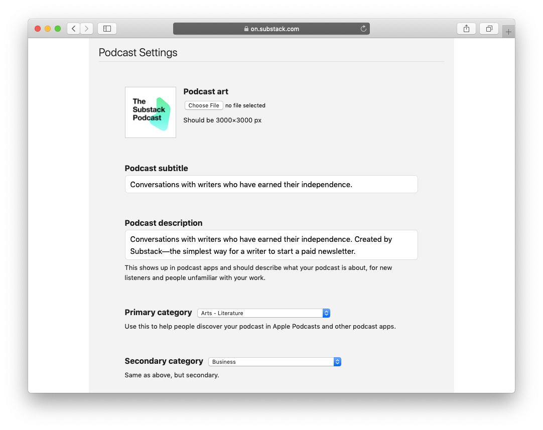 What you get when you start a substack - On Substack