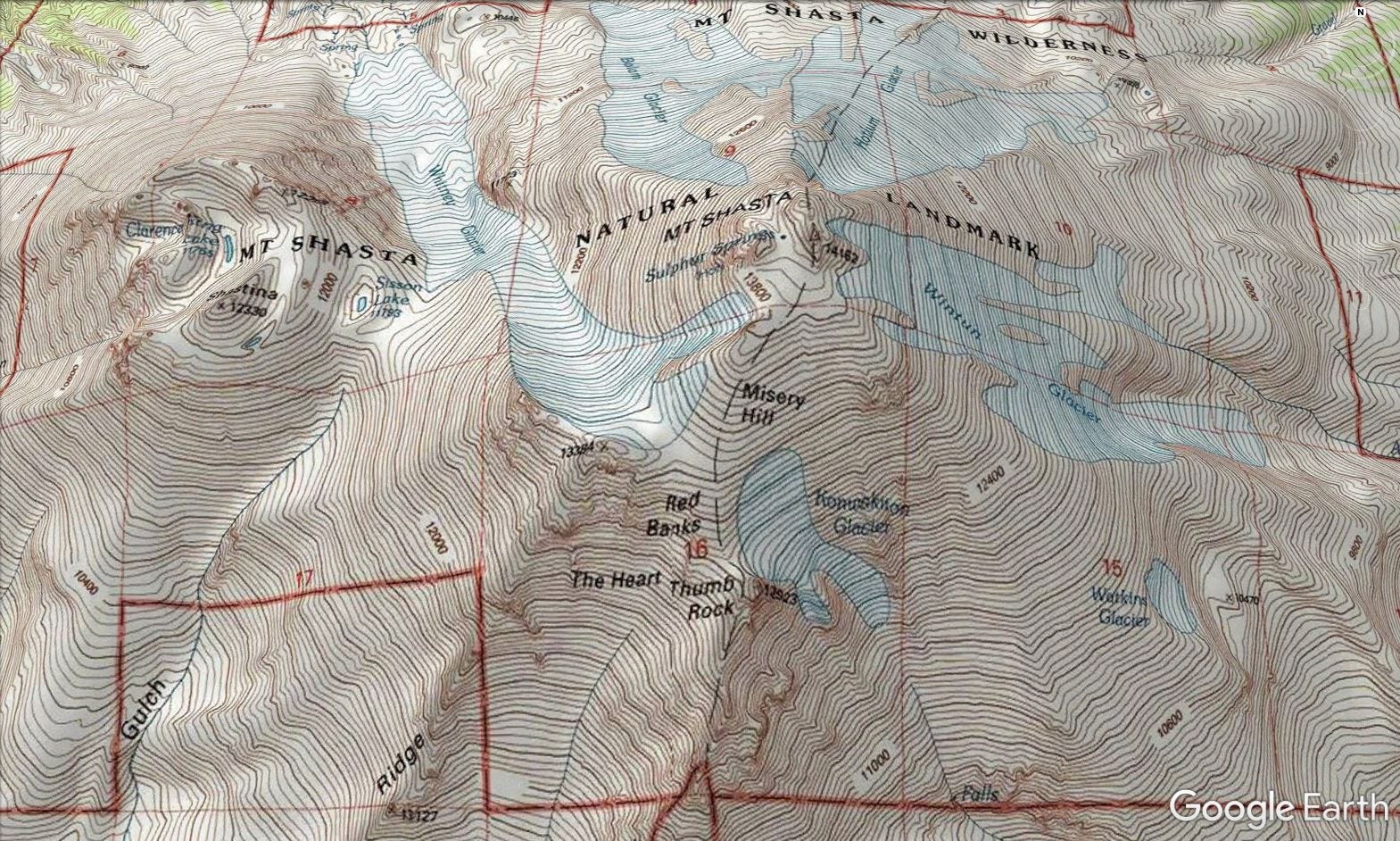 Google Topographical Maps