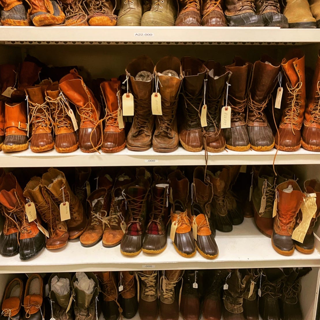 Old bean boots store