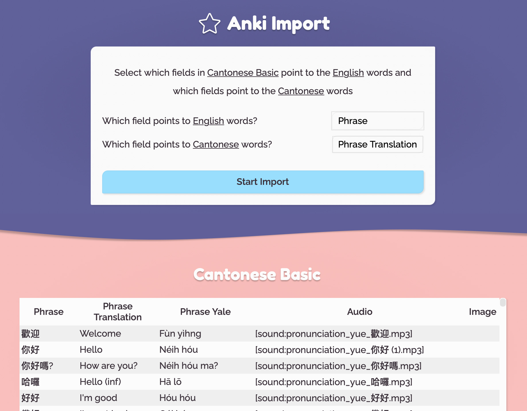 New Vocabulary Starter Decks + Anki Importer