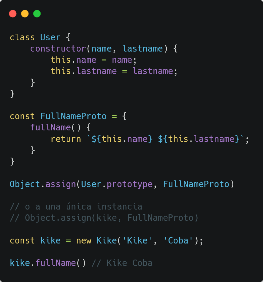 Composición de objetos en Javascript - by Pablo Fernández