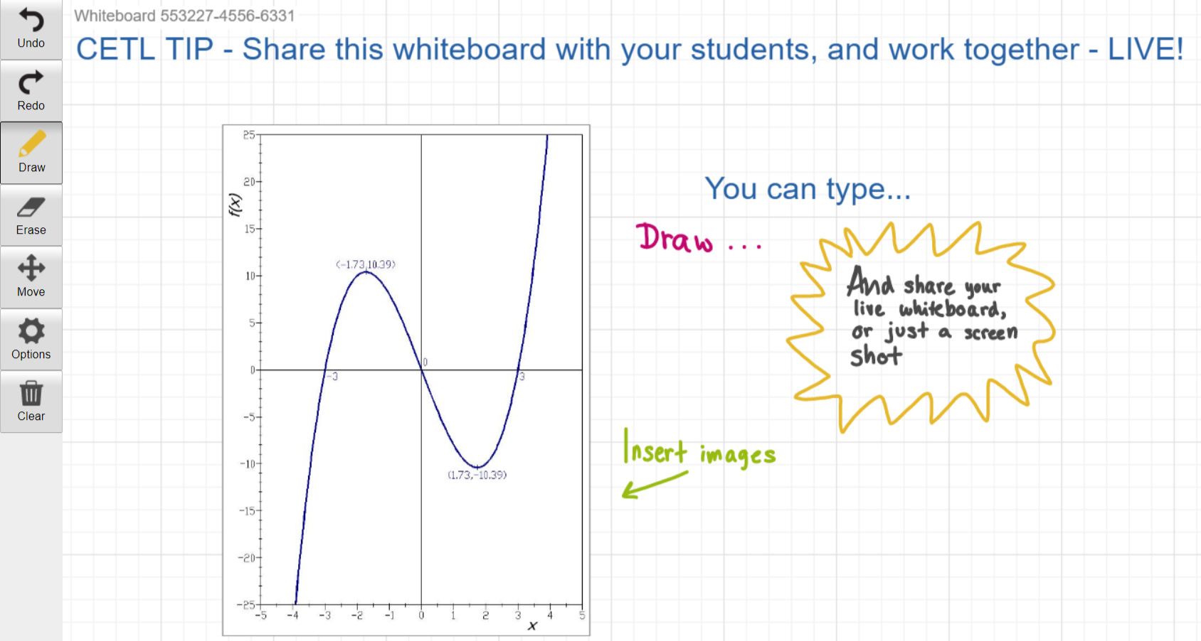 Maths shop online whiteboard