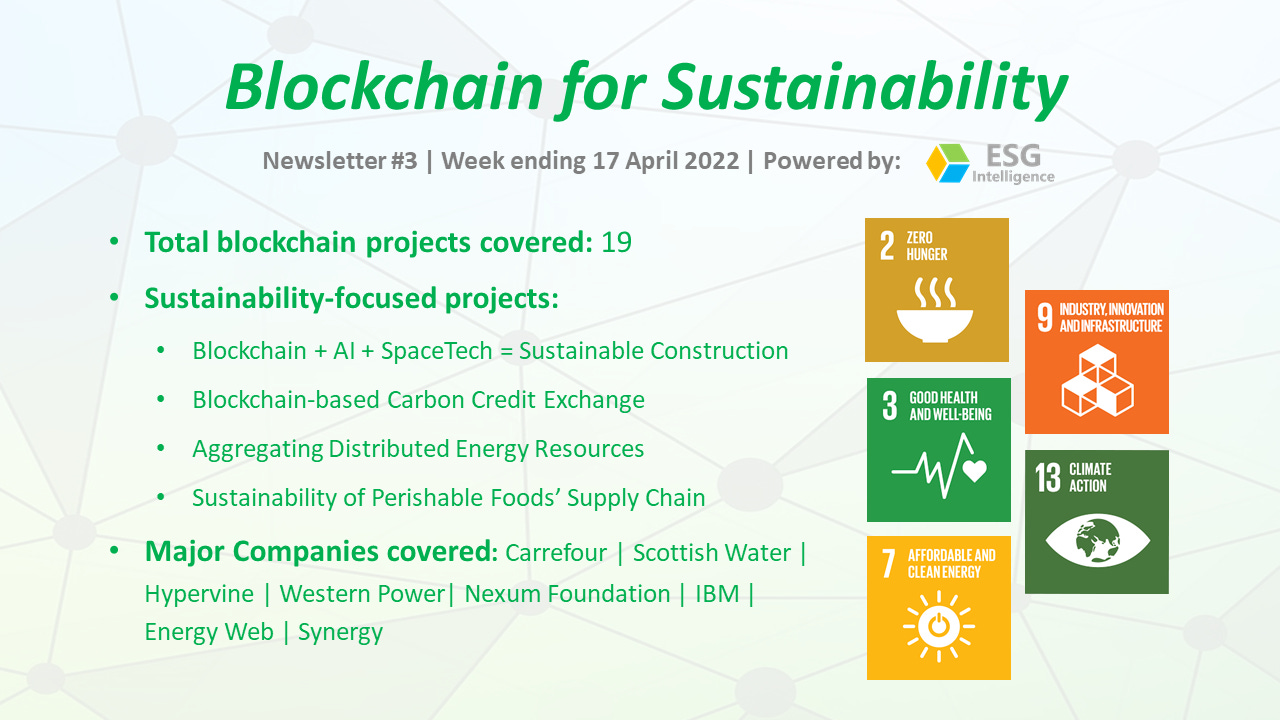 Blockchain for Sustainability Newsletter 3 Blockchain for Sustainability Newsletter 3