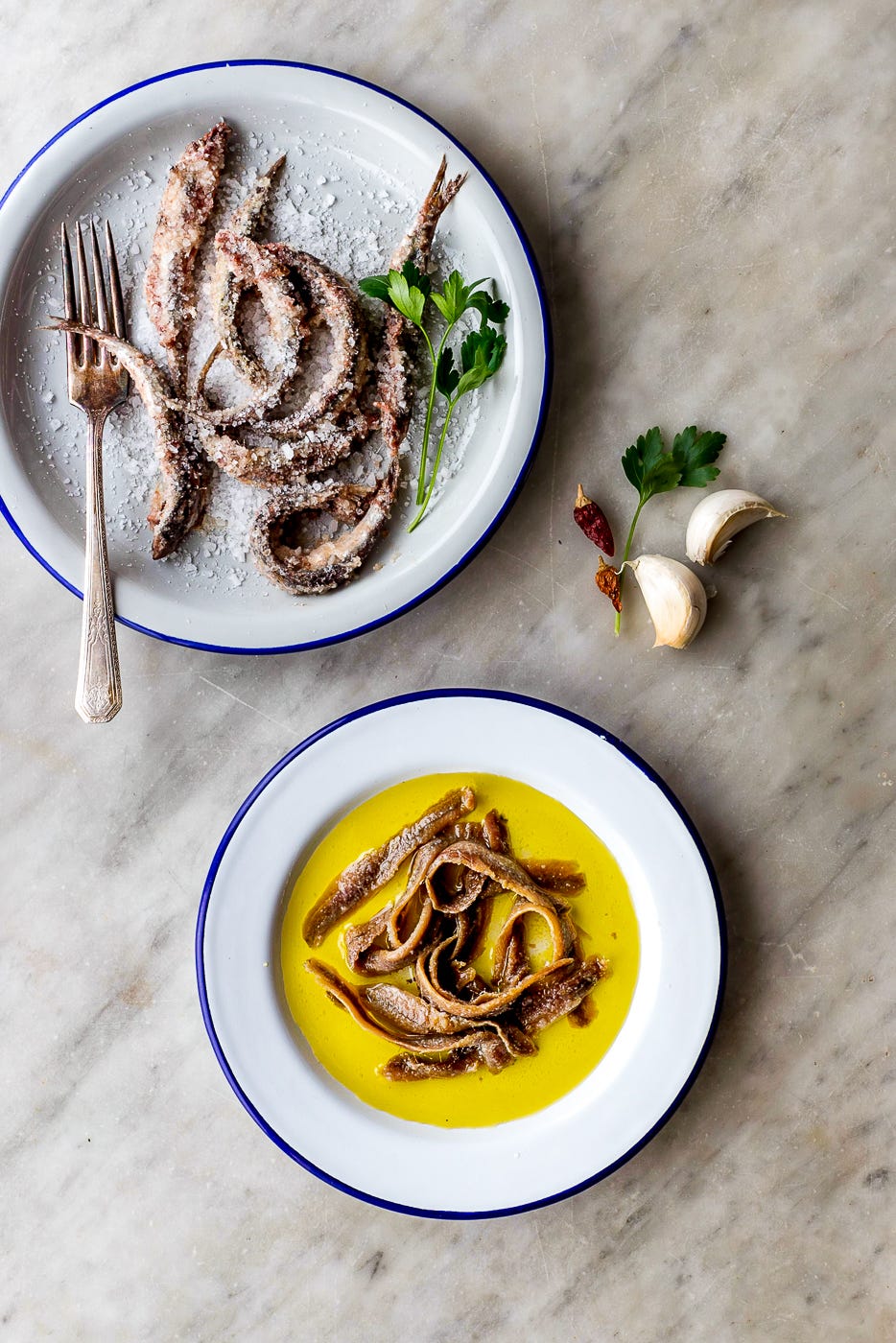 Anchovies two ways by Giulia Scarpaleggia
