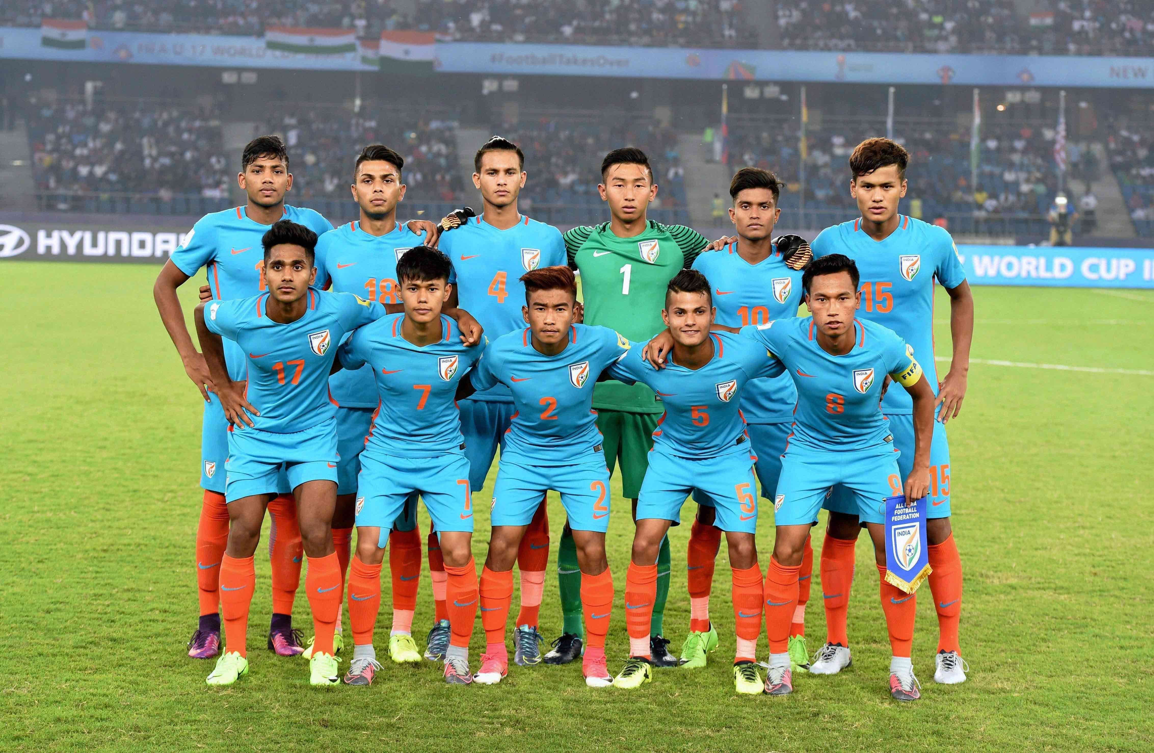 India U17 Football team take on the Maldives in their first match of