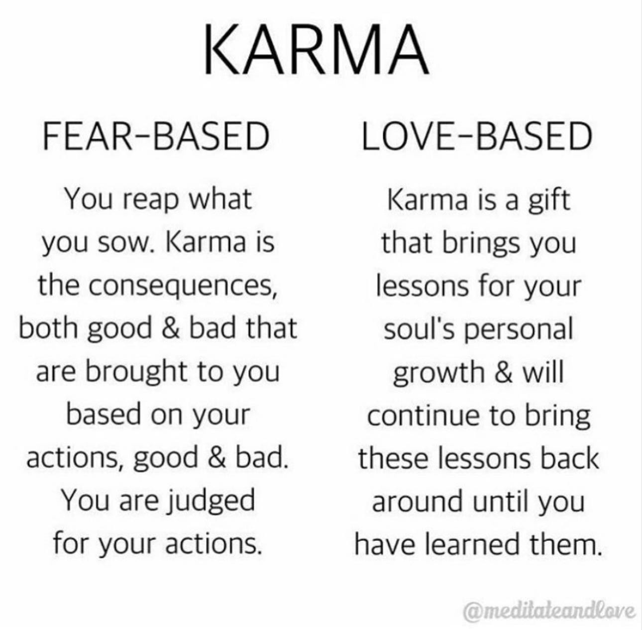 Fearbased karma vs lovebased karma by Audrey Wong