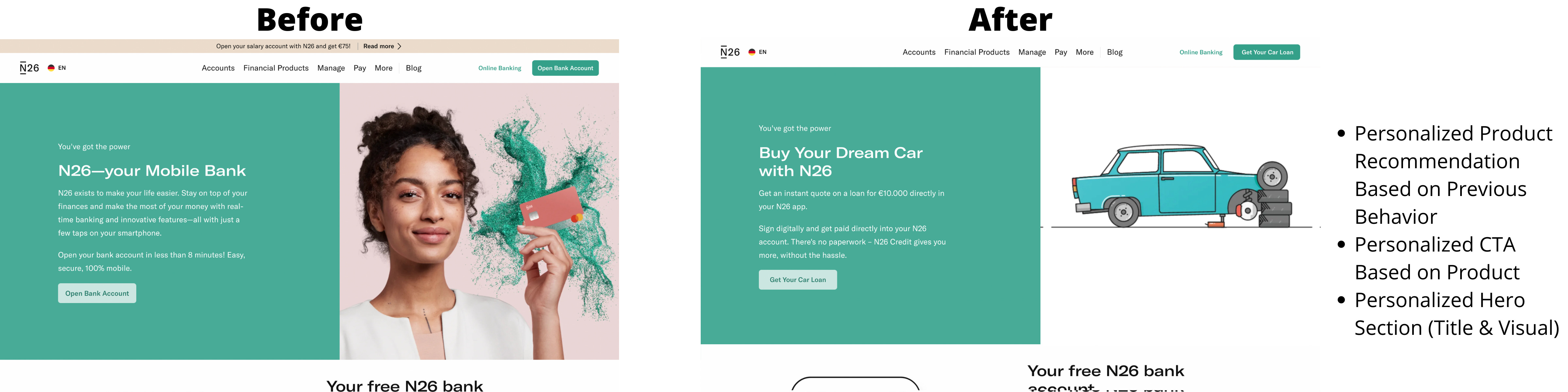 How Would We Personalize the N26 to Show the Right Product to the Right ...