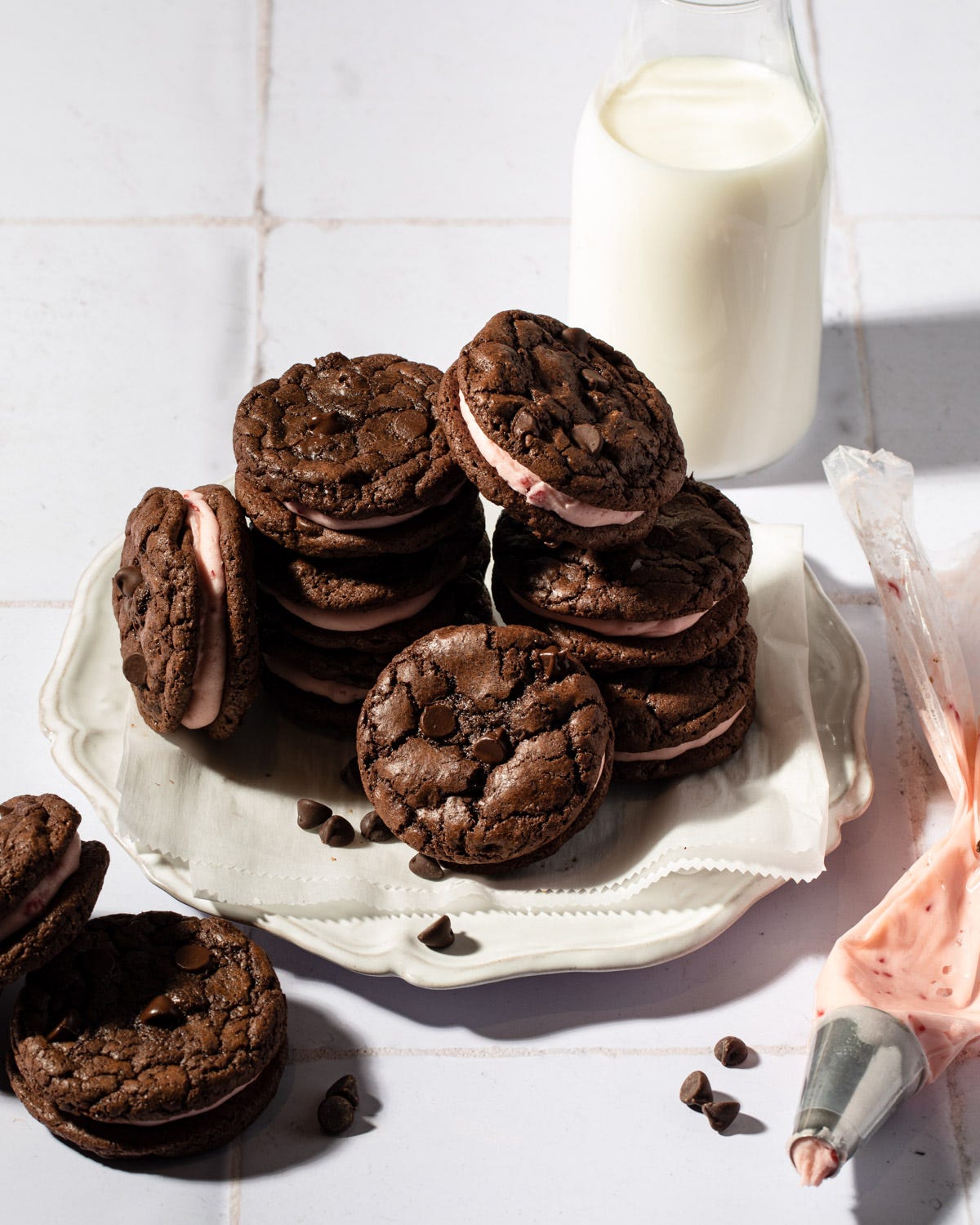 COOKIE WEEK Chocolate Peppermint Sandwich Cookies