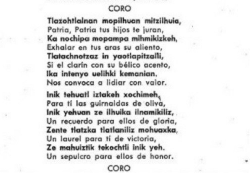 Himno Nacional de Mexico en Nahuatl - by Ruben A. Arellano