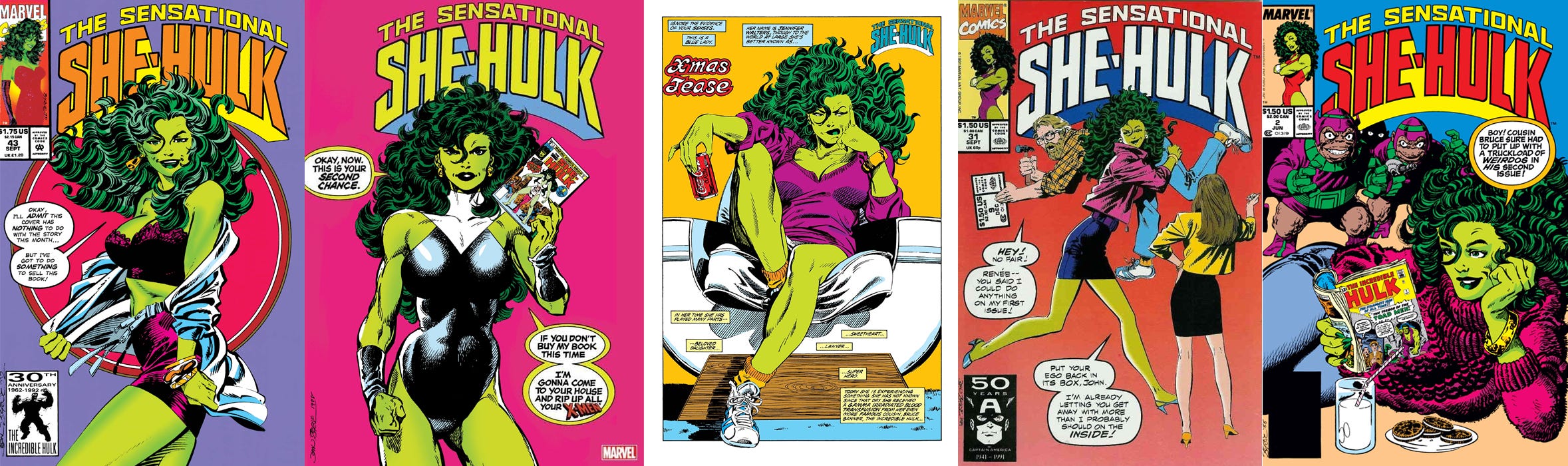 SheHulk Covers 💚 by Jen Bartel 🌈